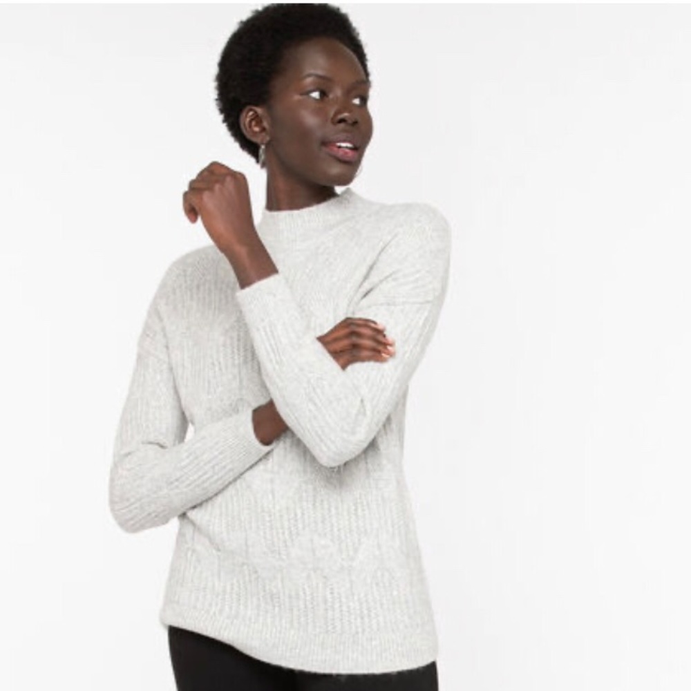 Ricki’s Cable Knit Mock Neck Sweater